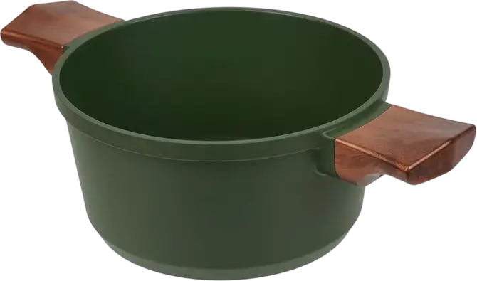Oala RESTO 93701 SADR din Aluminiu cu Capac Glass, Interior Non-stick, Compatibila cu Inductie, 2.6L, 20cm, Verde