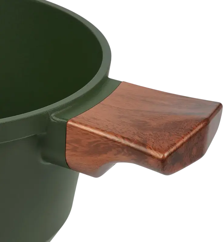 Oala RESTO 93701 SADR din Aluminiu cu Capac Glass, Interior Non-stick, Compatibila cu Inductie, 2.6L, 20cm, Verde