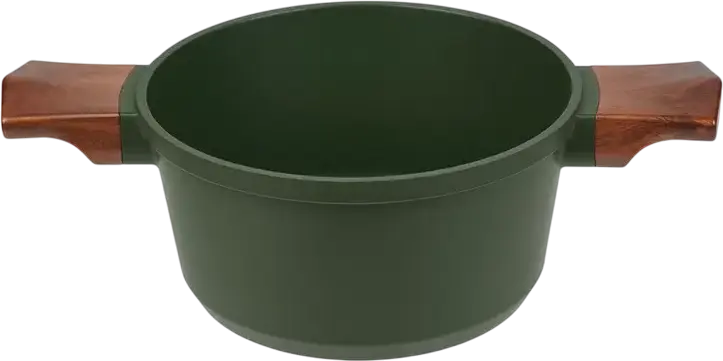 Oala RESTO 93701 SADR din Aluminiu cu Capac Glass, Interior Non-stick, Compatibila cu Inductie, 2.6L, 20cm, Verde