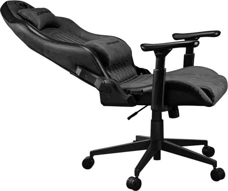 Игровое кресло Cougar Explore, цвет Jet Gray F, дышащая кожа ПВХ и PU, 3D регулируемые подлокотники, наклон 155 градусов, стальной каркас, поясничная поддержка, до 120 кг