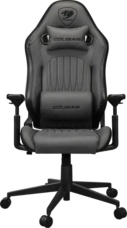Игровое кресло Cougar Explore, цвет Jet Gray F, дышащая кожа ПВХ и PU, 3D регулируемые подлокотники, наклон 155 градусов, стальной каркас, поясничная поддержка, до 120 кг