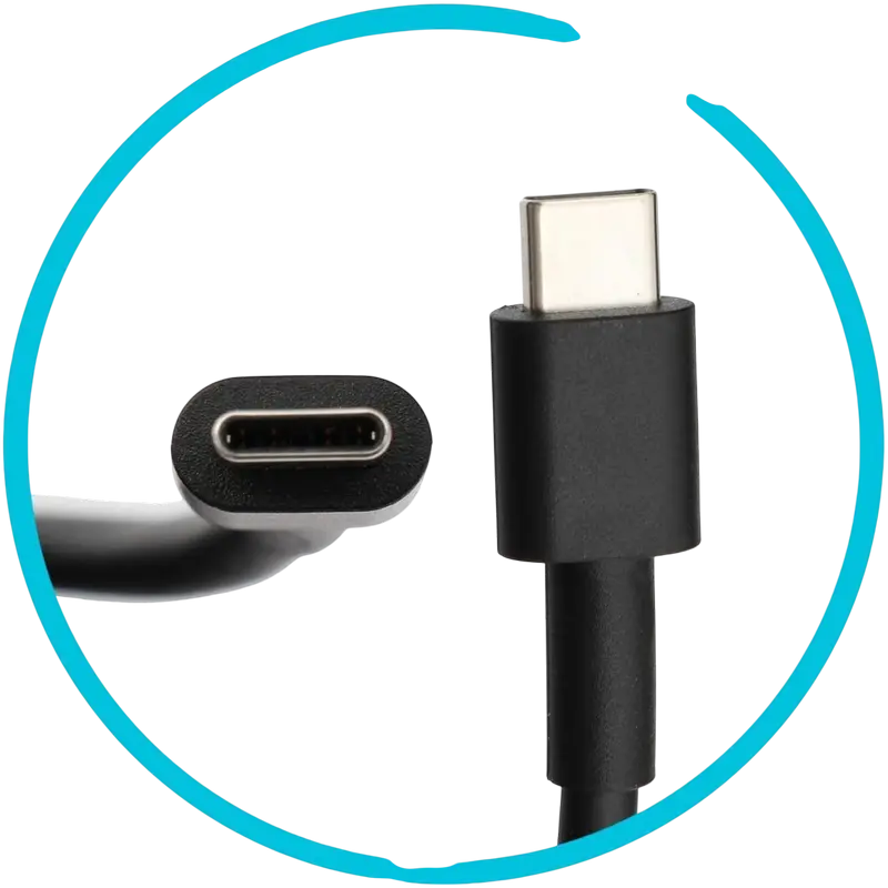 Адаптер питания ASUS A23-065N1A AC65-00 65Вт USB-C, Быстрое зарядное устройство USB PD 3.0, 100-240В, Черный