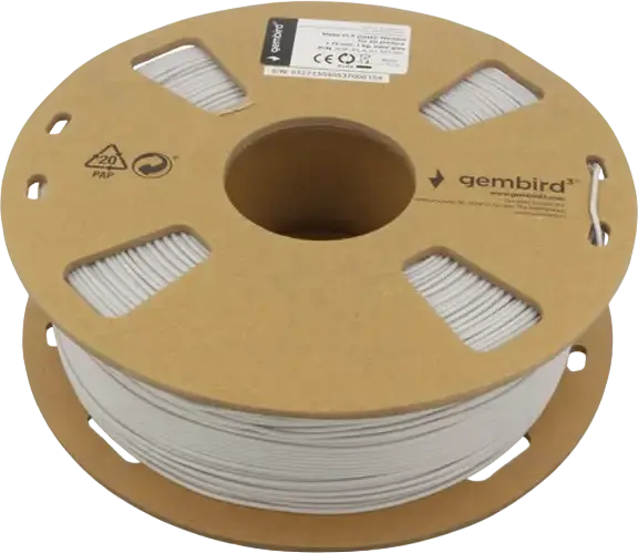Filament PLA Gembird 3DP-PLA-01-MTMG 1.75mm Mat Gri Ardezie, Rolela 1kg, Temperatura de Printare 190-220°C, Suport din Carton Reciclabil