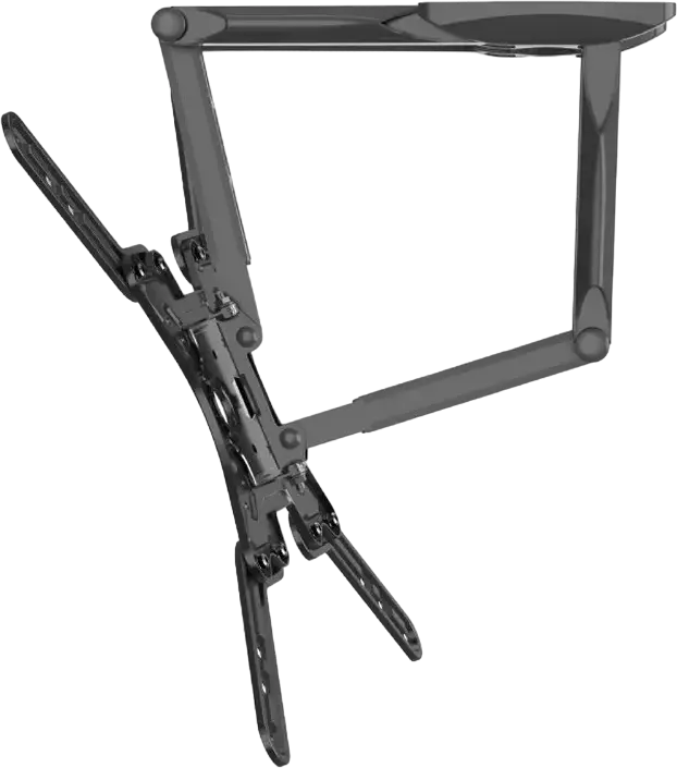 Gembird WM-60ST-01 Full-Motion TV Wall Mount, 32-60 inch Screen, VESA 400x400mm, Max Load 36.4kg, Tilt -2 to +10 deg, Swivel 80 deg, Steel, Black