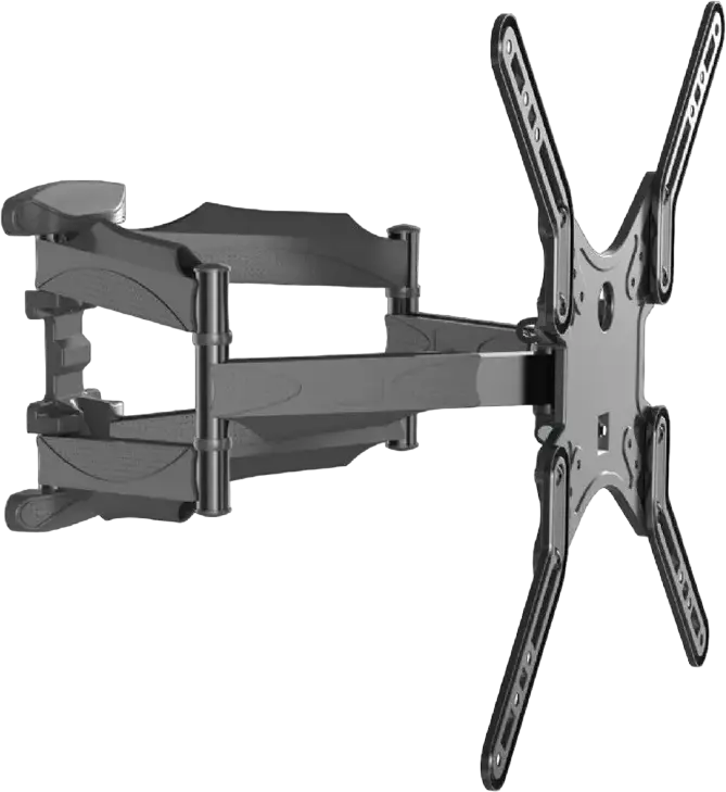 Gembird WM-60ST-01 Full-Motion TV Wall Mount, 32-60 inch Screen, VESA 400x400mm, Max Load 36.4kg, Tilt -2 to +10 deg, Swivel 80 deg, Steel, Black