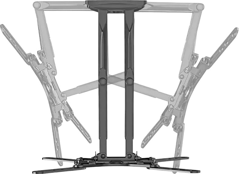 Gembird WM-60ST-01 Full-Motion TV Wall Mount, 32-60 inch Screen, VESA 400x400mm, Max Load 36.4kg, Tilt -2 to +10 deg, Swivel 80 deg, Steel, Black