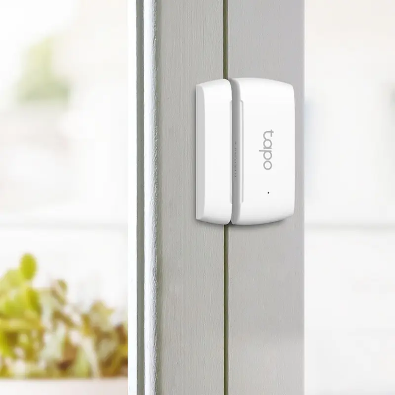 TP-Link Tapo T110 Smart Contact Sensor for Doors and Windows, Wireless Sub-1G Security Sensor, Battery Powered, Hub Required, White