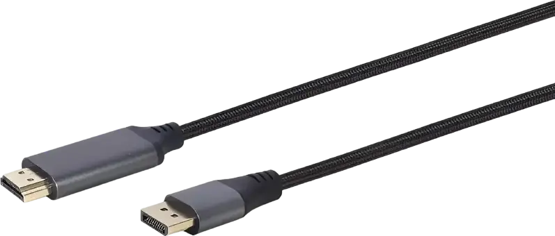 Cablu Video Cablexpert CC-DP-HDMI-4K-6 Premium Series DisplayPort la HDMI, Rezolutie 4K UHD @60Hz, Conectori Platinati cu Aur, Manta Braidata, 1.8m