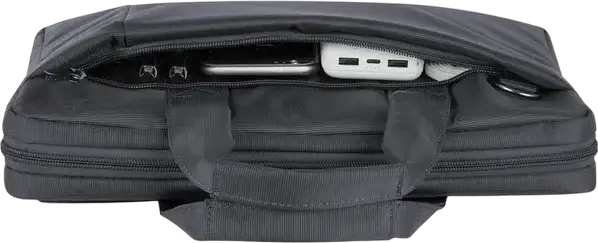 Rivacase Central 8221 Laptop Bag for Macbook Air/Pro and Ultrabooks up to 13.3 inch, Polyester Case with Padded Compartment, Removable Shoulder Strap, Black
