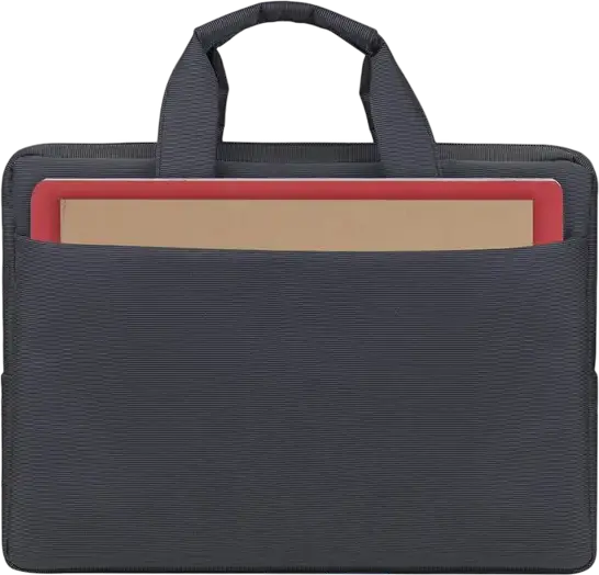 Rivacase Central 8221 Laptop Bag for Macbook Air/Pro and Ultrabooks up to 13.3 inch, Polyester Case with Padded Compartment, Removable Shoulder Strap, Black