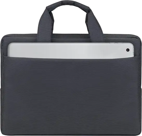 Rivacase Central 8221 Laptop Bag for Macbook Air/Pro and Ultrabooks up to 13.3 inch, Polyester Case with Padded Compartment, Removable Shoulder Strap, Black