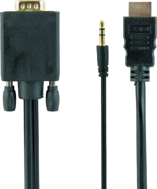 Cablu Adaptor Cablexpert A-HDMI-VGA-03-6 HDMI la VGA cu Audio 3.5mm, 1.8m, Full HD 1920x1080@60Hz, Negru