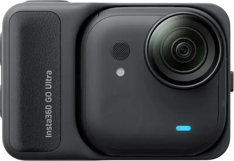 Insta360 GO Ultra Action Camera, 4K 60fps Video, 50MP Photo, FlowState Stabilization, IPX8 Waterproof, 2.5" Flip Touchscreen Action Pod, Black