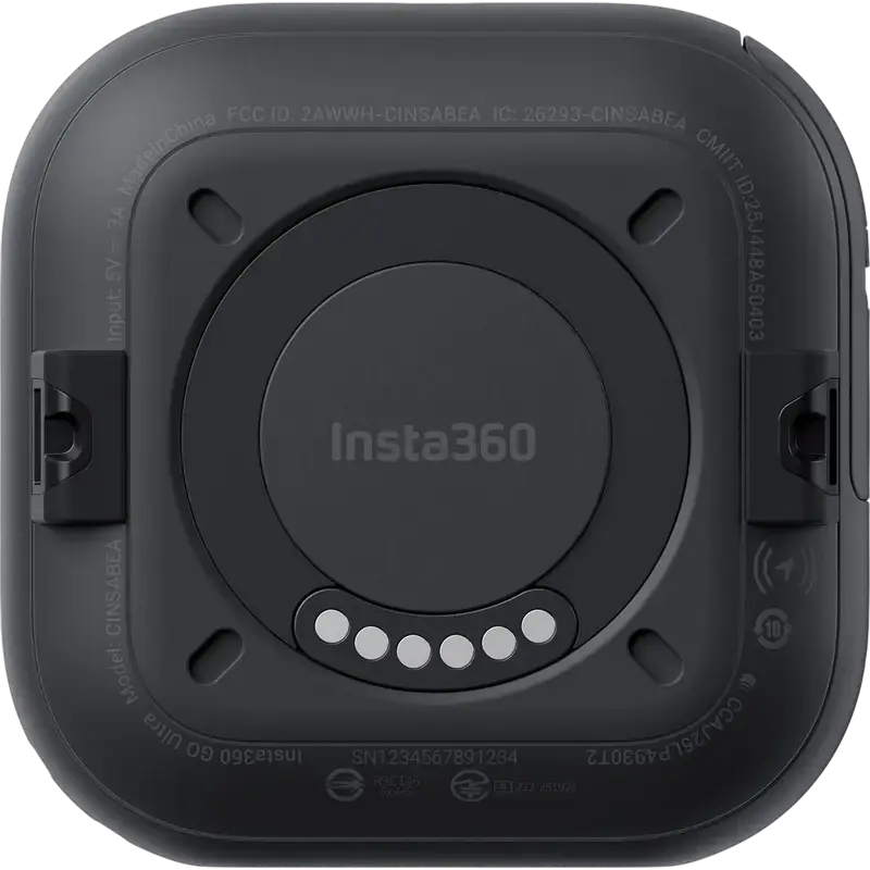 Insta360 GO Ultra Action Camera, 4K 60fps Video, 50MP Photo, FlowState Stabilization, IPX8 Waterproof, 2.5" Flip Touchscreen Action Pod, Black
