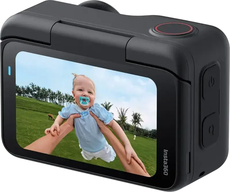 Insta360 GO Ultra Action Camera, 4K 60fps Video, 50MP Photo, FlowState Stabilization, IPX8 Waterproof, 2.5" Flip Touchscreen Action Pod, Black