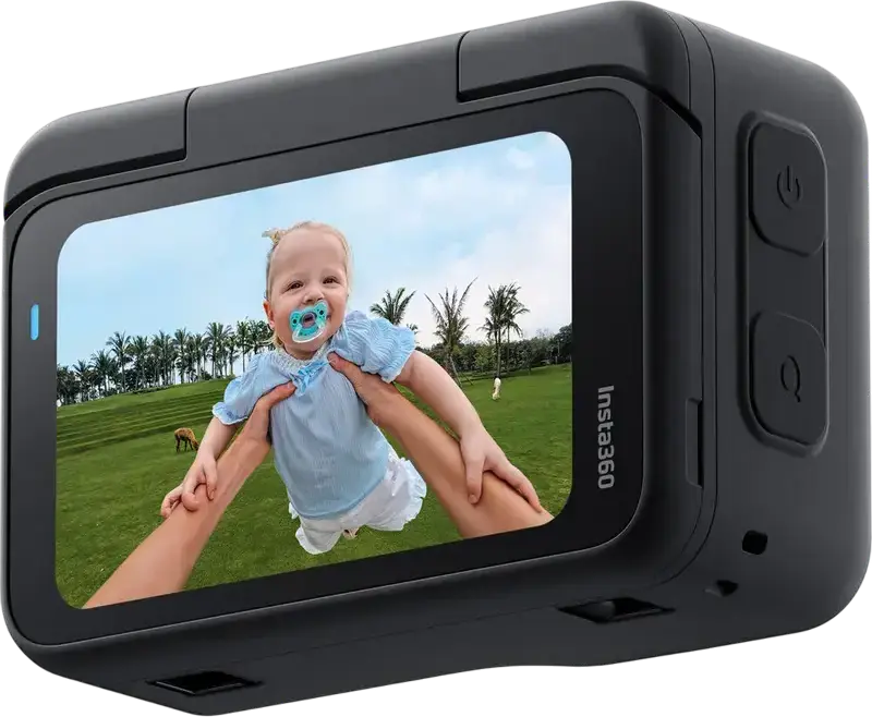 Insta360 GO Ultra Action Camera, 4K 60fps Video, 50MP Photo, FlowState Stabilization, IPX8 Waterproof, 2.5" Flip Touchscreen Action Pod, Black