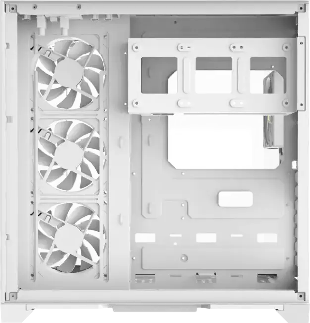 Carcasa Gaming Gamemax HYPE-A Midi-Tower, Albă, Panouri Panoramice din Sticla Temperata 270 Grade, 4 Ventilatoare ARGB 120mm, ATX/Micro ATX/Mini-ITX, Hub PWM
