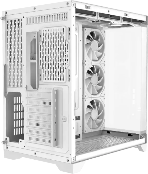 Carcasa Gaming Gamemax HYPE-A Midi-Tower, Albă, Panouri Panoramice din Sticla Temperata 270 Grade, 4 Ventilatoare ARGB 120mm, ATX/Micro ATX/Mini-ITX, Hub PWM