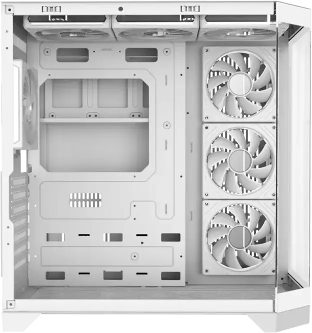 Carcasa Gaming Gamemax HYPE-A Midi-Tower, Albă, Panouri Panoramice din Sticla Temperata 270 Grade, 4 Ventilatoare ARGB 120mm, ATX/Micro ATX/Mini-ITX, Hub PWM