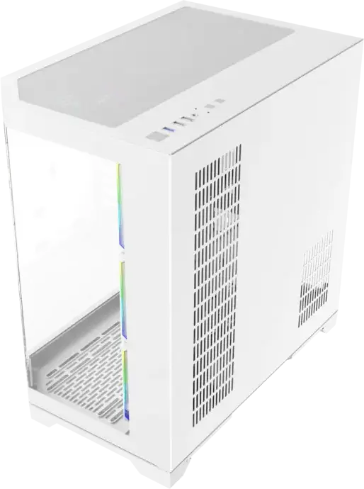 Carcasa Gaming Gamemax HYPE-A Midi-Tower, Albă, Panouri Panoramice din Sticla Temperata 270 Grade, 4 Ventilatoare ARGB 120mm, ATX/Micro ATX/Mini-ITX, Hub PWM