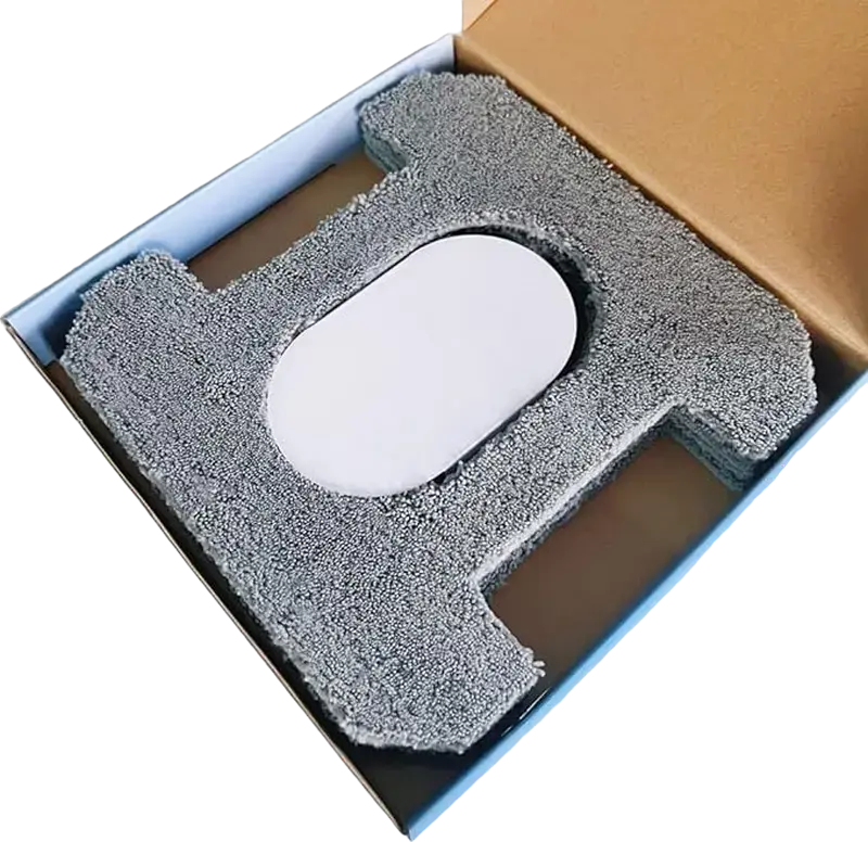 HUTT W8 Replacement Microfiber Cleaning Pads for Window Cleaning Robot, Grey, 23.9 x 23.9 x 0.5 cm
