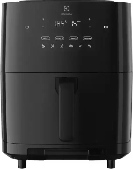 Electrolux EAF7SB 800 Series Air Fryer with Steam, 6.9L Capacity, 1700W, Dehydrate Function, 8 Preset Programs, Digital Touch Control, Black
