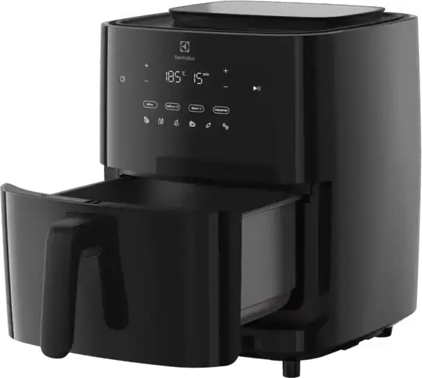 Electrolux EAF7SB 800 Series Air Fryer with Steam, 6.9L Capacity, 1700W, Dehydrate Function, 8 Preset Programs, Digital Touch Control, Black