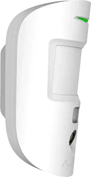 Ajax MotionCam Indoor Motion Detector with Photo Verification, White, HDR Technology, Jeweller & Wings Protocols, 1700m Range, IP50 IK04
