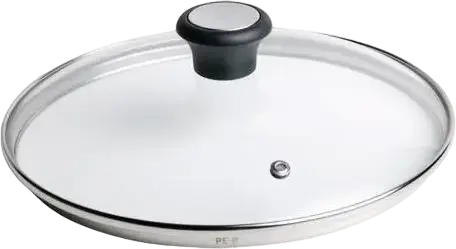 Tefal Exception 28097712 Glass Lid, 28 cm, Thermally Treated Glass with Stainless Steel Rim and Bakelite Handle, Steam Release Hole