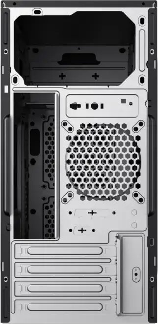 Carcasa PC Sohoo 6521BK Micro-ATX Mini Tower, Otel SPCC/SGCC, Bay 5.25" ODD, 3.5" HDD, 2.5" SSD, 4 Sloturi Expansiune, Negru