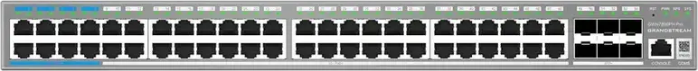 Grandstream GWN7806PH Pro Layer 2++ Managed PoE++ Switch, 48x Gigabit RJ45, 6x 10G SFP+, 720W Power Budget, 60W per Port, Rackmount 1U Steel Case