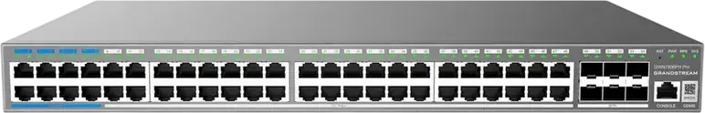 Grandstream GWN7806PH Pro Layer 2++ Managed PoE++ Switch, 48x Gigabit RJ45, 6x 10G SFP+, 720W Power Budget, 60W per Port, Rackmount 1U Steel Case