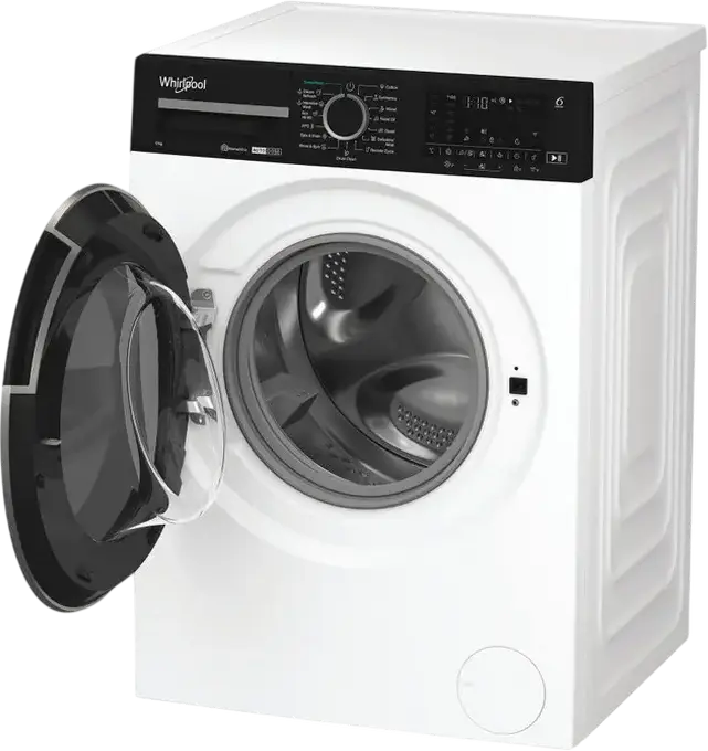 Masina de spalat rufe Whirlpool WPM 97W ADS EE cu incarcare frontala, 9kg, 1400rpm, Clasa Energetica A, Motor SenseInverter, 6th Sense, Auto Dose, HomeWhiz Wi-Fi, Alb