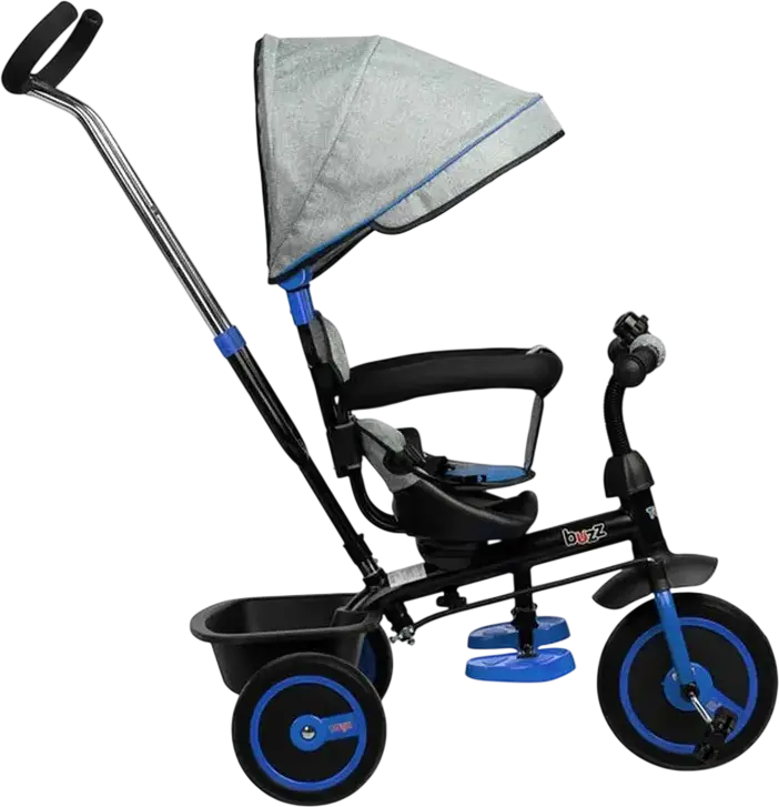 Bicicletă cu trei roți Caretero Buzz, Gri | Albastru