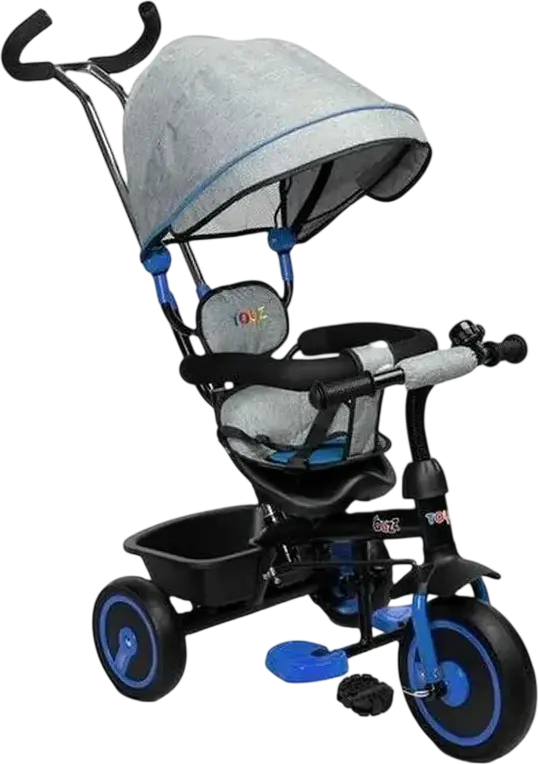 Triciclu Multifunctional pentru Copii Caretero Buzz, Scaun Reversibil, Maner Parental Reglabil, Coperta Detasabila, Centura de Siguranta 3 Puncte