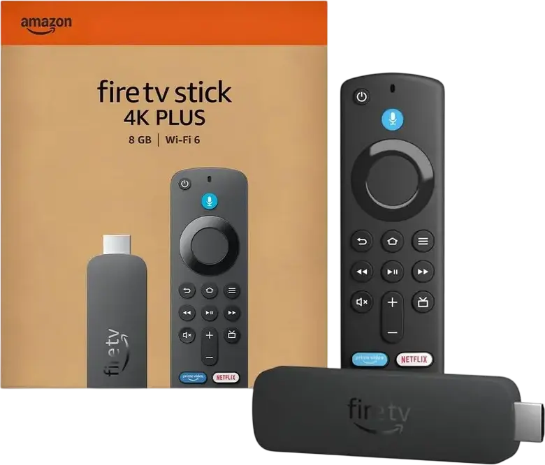 Amazon Fire TV Stick 4K Plus 2025 Ultra-HD Streaming Media Player, 8GB Storage, Wi-Fi 6, HDMI 2.1, Dolby Vision, Dolby Atmos, Alexa Voice Remote, Black