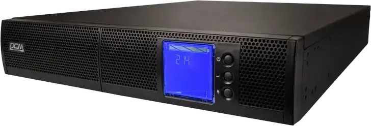 Powercom SNT Series 1000 VA Online Double Conversion UPS, Pure Sine Wave, PF 1.0, Rack/Tower, LCD Panel, USB/RS232/SNMP, 8 IEC Outlets, ECO Mode