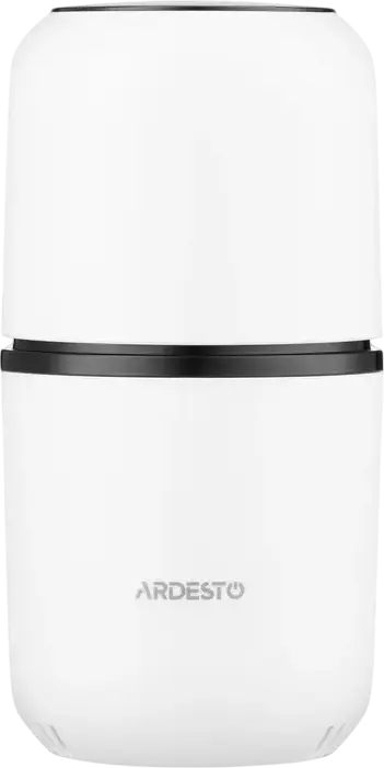 Ardesto KGC-1508W Rotary Coffee Grinder, 150W, 80g Capacity, Stainless Steel Blades and Bowl, for Coffee, Spices and Nuts, White