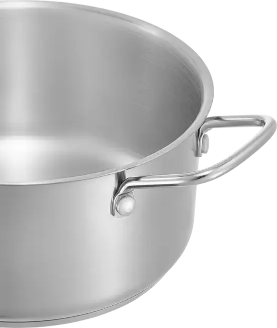 RESTO 92025 Ginan Stainless Steel Cookware Set, 6 Pieces, Induction Compatible, Glass Lids, Satin Finish, 26L Total Volume