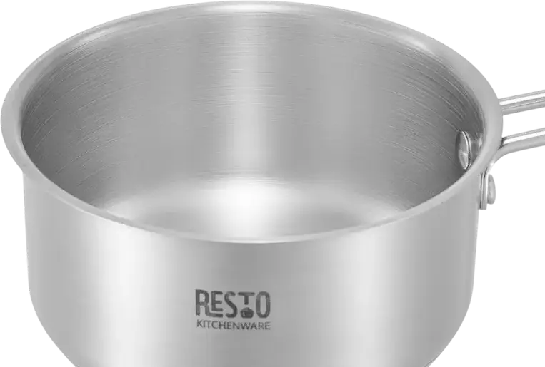 RESTO 92025 Ginan Stainless Steel Cookware Set, 6 Pieces, Induction Compatible, Glass Lids, Satin Finish, 26L Total Volume