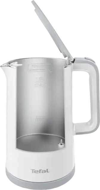 Tefal Sense KO693110 Electric Kettle, 1.5L, 1800W, 5 Temperature Levels (40-100°C), Digital Display, Stainless Steel Interior, White, Boil-Dry Protection