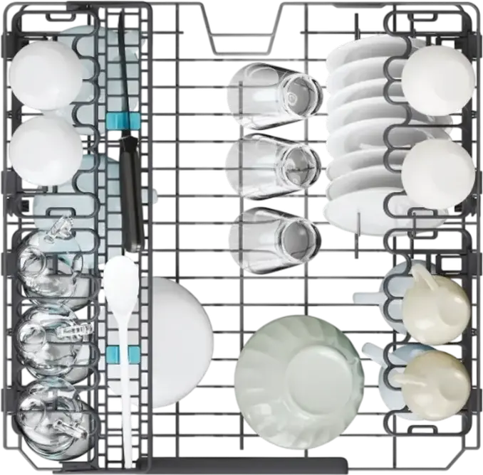 Candy RapidÓ CI 6C4F0MA1 Fully Built-in Dishwasher, 16 Place Settings, Energy Class C, Inverter Motor, hOn Wi-Fi Control, LED Display, White