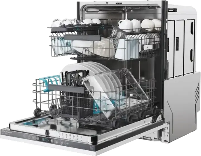 Candy RapidÓ CI 6C4F0MA1 Fully Built-in Dishwasher, 16 Place Settings, Energy Class C, Inverter Motor, hOn Wi-Fi Control, LED Display, White