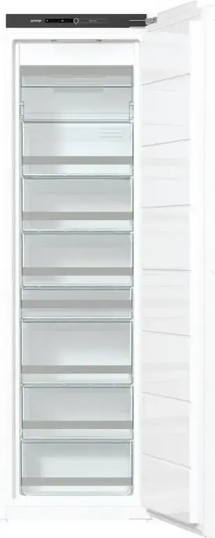 Встраиваемый морозильный шкаф Gorenje FNI518EA1, No Frost, полезный объем 212 л, 8 отделений, инверторный компрессор, XXL SpaceBox, LED-дисплей, белый, 177.2 см
