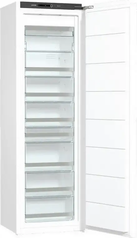 Встраиваемый морозильный шкаф Gorenje FNI518EA1, No Frost, полезный объем 212 л, 8 отделений, инверторный компрессор, XXL SpaceBox, LED-дисплей, белый, 177.2 см