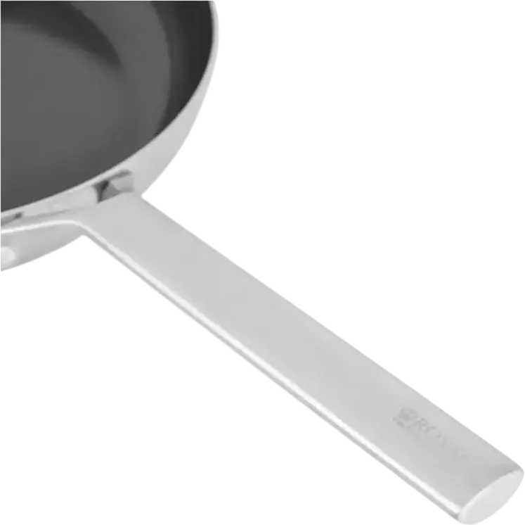 Royal Van Kampen en Begee Diamond Non-Stick Frying Pan, 20 cm, Aluminum Body with Diamond Coating, Silver Exterior, Metal Handle