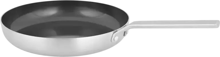 Royal Van Kampen en Begee Diamond Non-Stick Frying Pan, 20 cm, Aluminum Body with Diamond Coating, Silver Exterior, Metal Handle