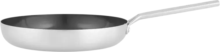 Royal Van Kampen en Begee Diamond Non-Stick Frying Pan, 20 cm, Aluminum Body with Diamond Coating, Silver Exterior, Metal Handle