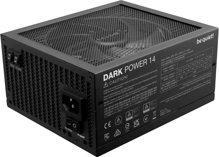 be quiet! Dark Power 14 850W ATX 3.1 Power Supply, 80 PLUS Titanium, Fully Modular, PCIe 5.1 12V-2x6, Silent Wings 135mm Fan, Black
