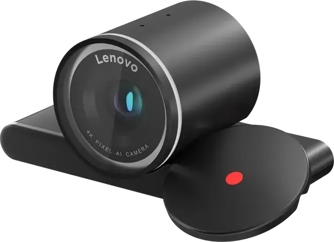 Lenovo 4K Pro Webcam 4XC1Q25246, 3840x2160 UHD, Sony STARVIS2 Sensor, AI Auto Focus, Adjustable FOV 65-90°, HDR, Noise Cancellation, USB-C, Black